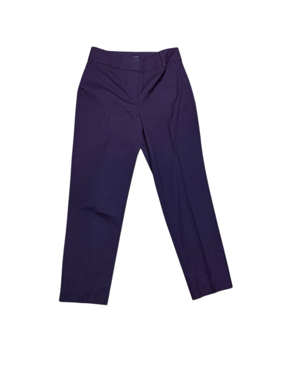 Ann Taylor Slim Straight-Leg Pants in Deep Burgundy